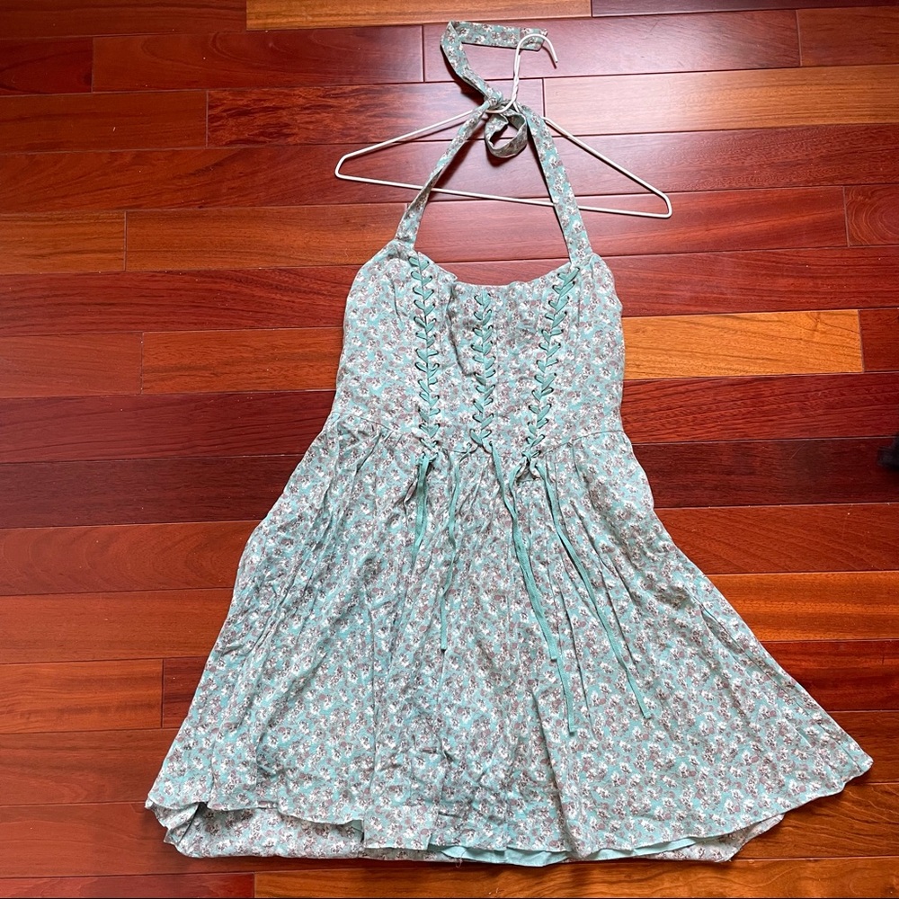 Free People Floral Lace Up Dress